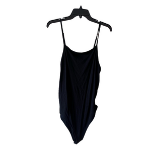 wild fable Black Ribbed Spaghetti Strap Bodysuit